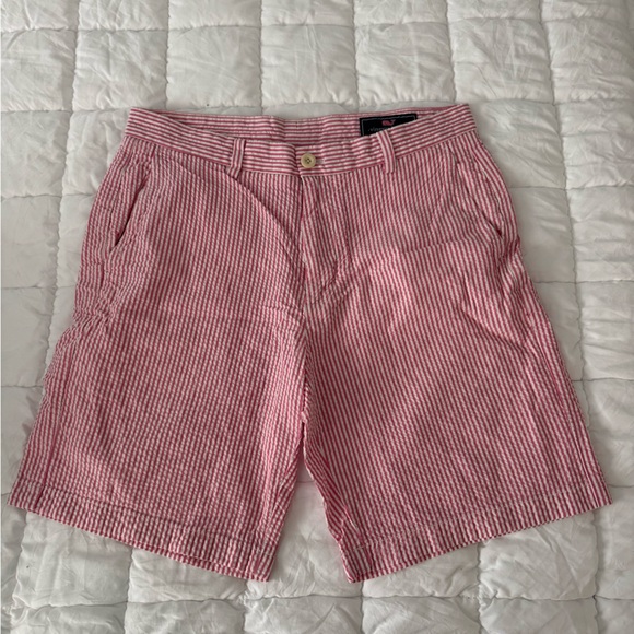 Vineyard Vines Pinkish and White Striped Men Shorts - Picture 1 of 2